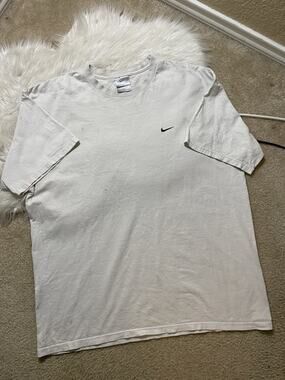 Vintage Nike Shirt Mens XL 90s USA Made Essential White Mini Swoosh Check